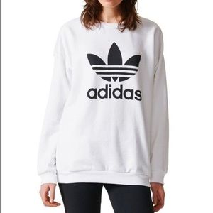 NWOT Adidas Trefoil Women's Sweatshirt White
